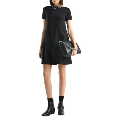 Image of United Colors of Benetton Women&#039;s Dress 3z1rdv01e, Black, XXS