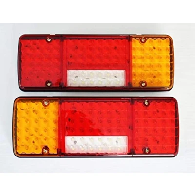 Image of 24/7Auto 2x 24V Rear Tail LED Lights 5 functions ultra thin design for Truck Trailer Chassis Tipper Motorhome Lorry Camper