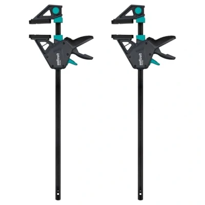 Image of wolfcraft 2 One Hand Clamps PRO MAX I 8662020 The Powerful clamp That satisfies Highest Professional Demands