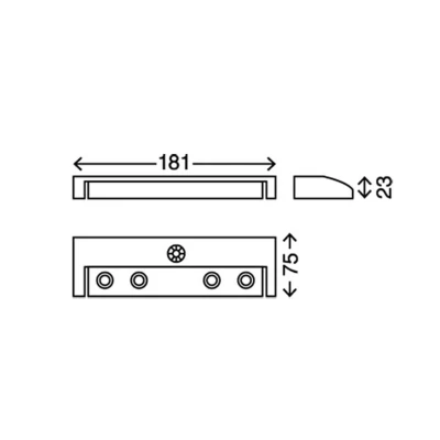 Image of Briloner Lero pivotable LED under cabinet lamp, battery