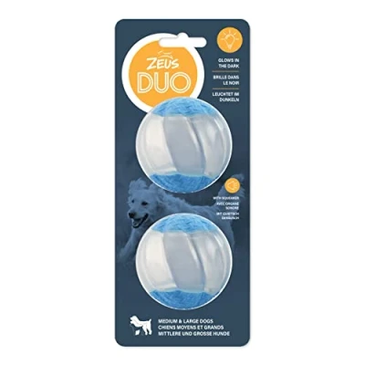 Image of Zeus Duo Ball 6.3 cm with Squeaker and Glo