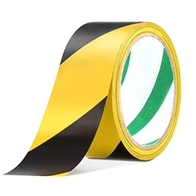 Image of YTBUBOR Safety Tapes 48mm x 20m Black/Yellow Hazard Warning Tape Adhesive Marking Barrier