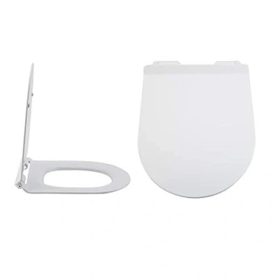 Image of Milano Overton Modern White Toilet WC Quick Release Soft Close Seat 360mm x 440mm