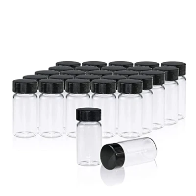 Image of ALWSCI 20 mL Sample Vials pcs Glass Bottles With Screwcap, PE Liner Containers Lab Vial Bottle Liquid Sampling Oil