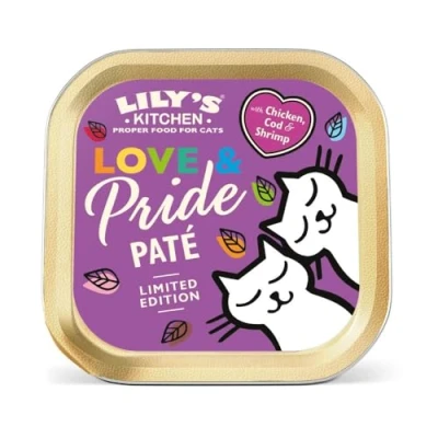Image of Lily&#039;s Kitchen Cat Love and Pride Paté with Chicken, Shrimp &amp; Pork 19 x 85 g