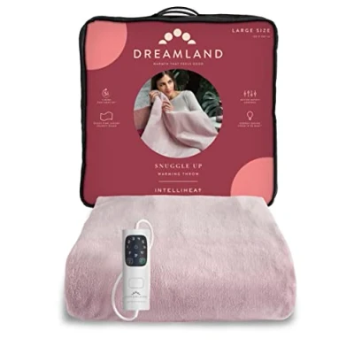 Image of Dreamland Luxurious Soft Pink Velvet Snuggle Up Warming Throw