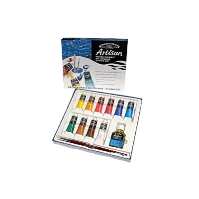 Image of Winsor &amp; Newton Artisan Water Mixable Oil Paint, Studio Set, 10x37ml, 13 piece Set