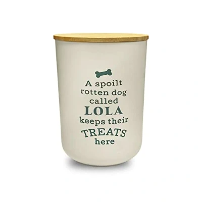 Image of History &amp; Heraldry Personalised Dog Treat Jar Lola