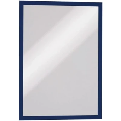 Image of Durable DURAFRAME Self Adhesive Magnetic Frame A3 Format In Dark Blue Pack of 2 Frames Document for Professional Internal Signage