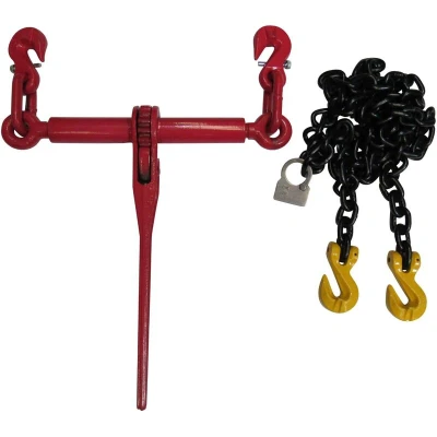 Image of Lever Ratchet Chain Loadbinder Kit 8MM 12MM (Tie Down Lashing Grab Hook 4M 6M) (12MM with 6M Chain)