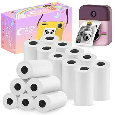 Image of Camera Paper Refill for kidizoom, 15 Rolls Kids Print Compatible with VTech/Dragon/MiniBear White Thermal Roll 2.2&quot;x1&quot;, Most Instant