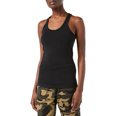 Image of Urban Classics Women&#039;s Tb697 ladies Jersey Tanktop Sports Tank top, Black (Black 7), Large