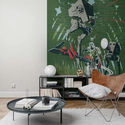 Image of Komar Star Wars Fleece Photo Wallpaper, Fleece, Green, 200 x 280 cm (Breite Höhe), Bahnbreite 50