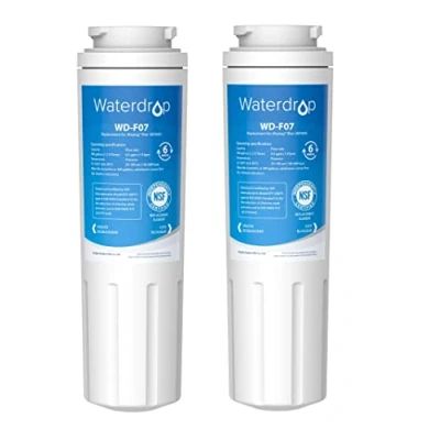 Image of Waterdrop UKF8001 Fridge Freezer Water Filter, Compatible with Whirlpool, Amana, Jenn Air, Puriclean II, 4396395, EDR4RXD1, Viking RWFFR, SK535, WD F07