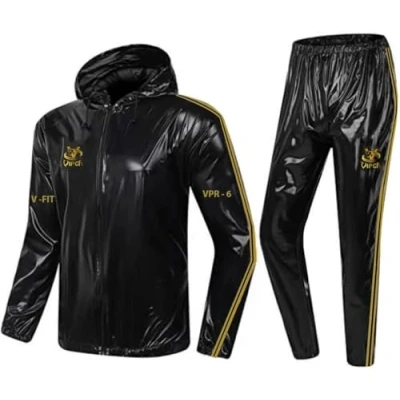 Image of VIPER Sauna Suit for Weight loss Sweat Fitness Training Boxing Martial Arts Yoga Workout with Hoodie 100% PVC L