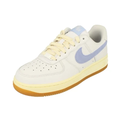 Image of NIKE Air Force 1 07 Womens Trainers FD9867 Sneakers Shoes (UK 5.5 US 8 EU 39, White Cobalt Bliss Alabaster 100)