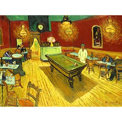 Image of Wee Blue Coo Van Gogh Night Cafe Large Wall Art Poster Print Thick Paper 18X24 Inch