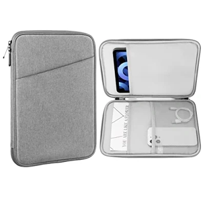 Image of MoKo 9 11 inch Tablet Sleeve Case,Fits New iPad Air/Pro 2024, Air 5/4th 10.9, 10th Gen 9/8/7th 10.2,Galaxy Tab S8/S9 11,Protective Bag Carrying Case with Pocket,Light Gray