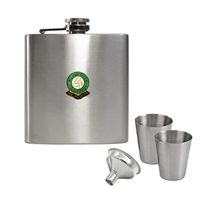 Image of Plymouth Argyle Football Club Hip Flask Gift Set