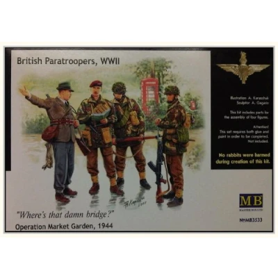 Image of Masterbox 1:35 Scale British Paratroops 1944 Kit 1, 10.2 x 5.1 centimetres