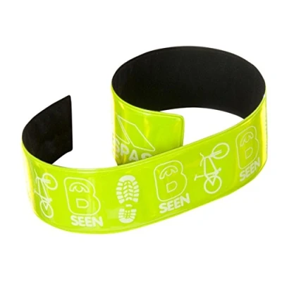 Image of Trespass Snapper Hi Visibility Reflective Wrist Wraps (Pack Of 2) (One Size) (Hi Vis Green)