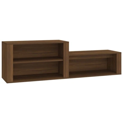 Image of vidaXL Shoe Cabinet Brown Oak 150x35x45 cm Engineered Wood