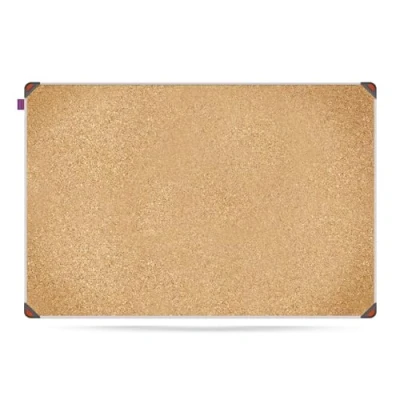 Image of Memobe IDEA Edge Cork Board Hanging Blackboard for Home, Kitchen, Office, School Wall Planner in Aluminium Frame Organiser 90 x 60 cm