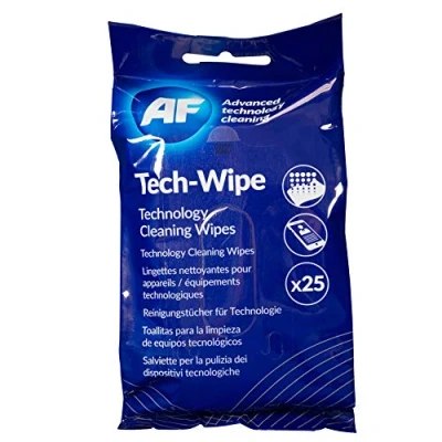 Image of AF Tech Wipes for Cleaning Screen, Tablet, ipad, Phone, VR, Switch, Laptop, PC Keyboard, Touch Screen &amp; Lens MTW025P
