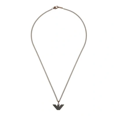 Image of Emporio Armani Necklace for Men Essential, Length: 525MM, Width: 24MM, Height: 11.95MM brown Stainless Steel Necklace, EGS2935200