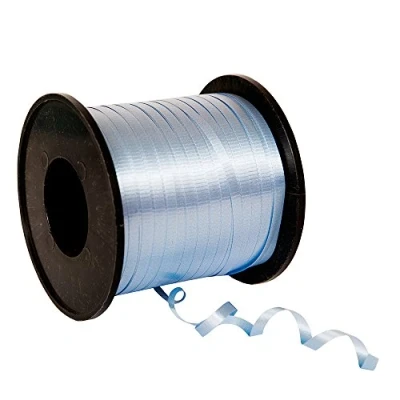 Image of Baby Blue Curling Ribbon (45 Meters) 1 Count Vibrant &amp; Ribbon, Ideal for Gift Wrapping, Decor Crafting