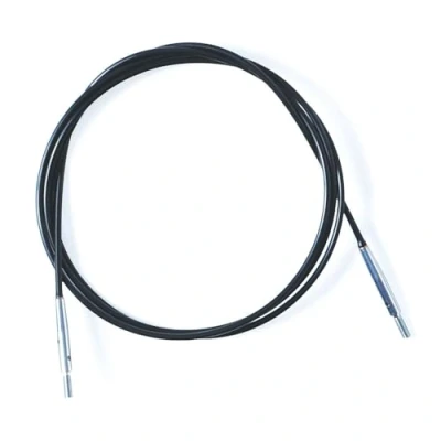 Image of KnitPro The Mindful Collection Stainless Steel Black/Silver Fixed Interchangeable Cable for 100cm Needle 1 Piece
