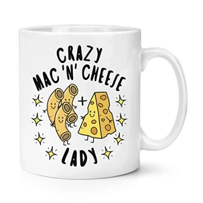 Image of Crazy Mac N Cheese Lady Stars 10oz Mug Cup
