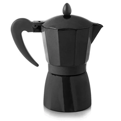 Image of Cook Incolour® 9 Cup Aluminium Espresso Coffee Maker Black
