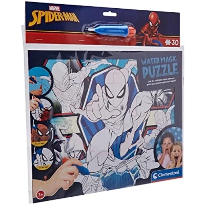 Image of Clementoni 22706 Spiderman Water Reveal Marvel 30 Pieces Jigsaw Puzzle for Kids Age 3, Multicoloured