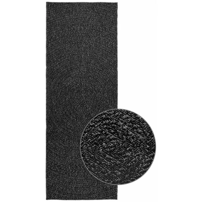 Image of vidaXL Rug ZIZUR Anthracite 80x200 cm Jute Look Indoor and Outdoor
