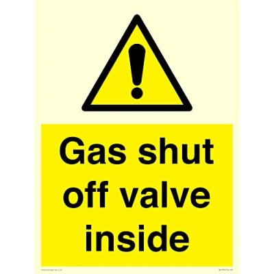 Image of Gas shut off valve Inside Sign 300x400mm A3P
