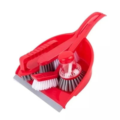 Image of 5pcs Cleaning Tools Set Home Dustpan Brush Sweeping Bathroom Kitchen Floor Scrubbing Dish Washer