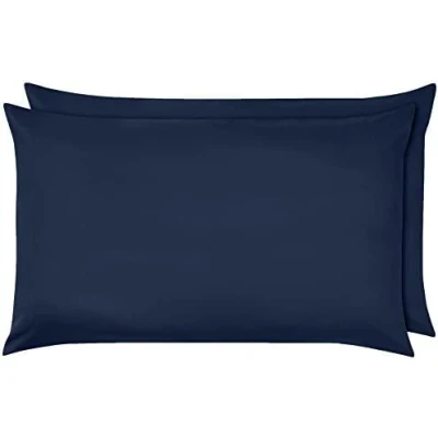 Image of AZLAAN by PYRHAN LTD Housewife Polycotton Pillow Cases 2 Pack 19x29 Inches Case Covers for Bedroom Pillows and Baby Pillowcase Decorative Bed (Navy)