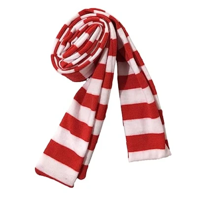 Image of TSMORY Women Spring Stripe Pattern Scarf Thin Neckerchief Colorful Knitted Neck Guard Lightweight