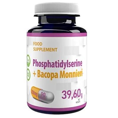 Image of Hepatica Phosphatidylserine + Bacopa Monnieri 250mg 90 Vegan Capsules, 3rd Party Lab Tested, High Strength Supplement, Gluten and GMO Free