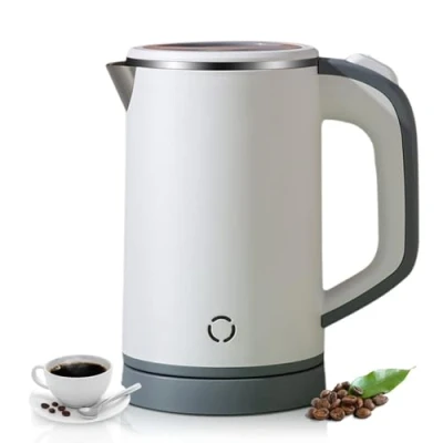 Image of 800ml Kettles Electric Travel Compact Cordless Fast Boil Quiet Auto Shut Off &amp; Dry Protection Ideal for Home, Office, Hotel (White)