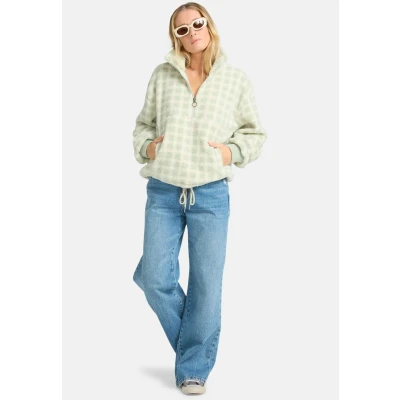 Image of Billabong Fleece TIME OFF Women&#039;s Green XXL