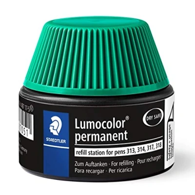 Image of Staedtler Lumocolor Permanent Refill Station 487 17 5 for Universal Pens Green