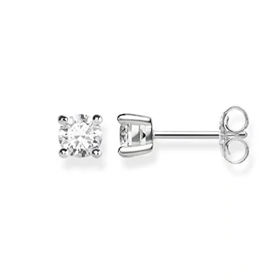 Image of Thomas Sabo Women Stud Earrings Zirconia 925 Sterling Silver H1965 051 14