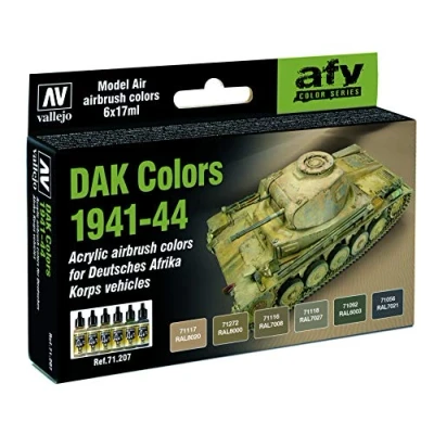 Image of Vallejo AV Model Air Set DAK Colors 1941 1944