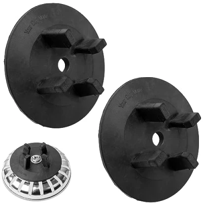 Image of Replacement Seal Gasket, 2 Pieces, Compatible with IKEA Siphon ATLANT and DOMSJÖ, Sink Strainer Basket Part Made of Rubber, Black, to Screw onto Basket, Stopper Gasket