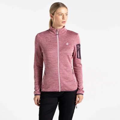 Image of Dare 2b Women&#039;s Knitted Torrek Mountain Zip Through Fleece Lilas &amp; Deep Plum, Size: 16