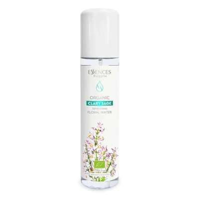 Image of Essences Bulgaria Organic Clary Sage Floral Water 250ml Soothing and Nourishing Inflamed, Sensitive Irritated Skin Dry Damaged Hair Alcohol Free Vegan