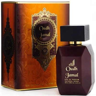 Image of Oudh Jamal Fragrance Spray Woody Oud Scent for Men by Al Aneeq Perfumes (100ml Eau de Parfum)