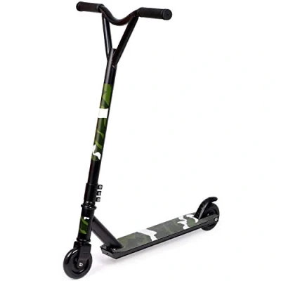 Image of Stunt Scooter, 360 Degree Spin Handlebar Aluminum Deck Scooters, Sport Street Kick Freestyle ABEC 5 Bearings Trick Edition for Child Age 8+, Youngster and Adult, Black